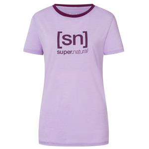 Super.Natural  Women's The Essential Logo Tee - Merinoshirt, purper