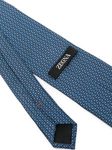 Zegna Zijden stropdas met jacquard - Blauw