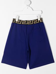 Versace Kids Shorts met logo - Blauw