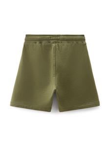 Woolrich Kids Katoenen shorts met geborduurd logo - Groen