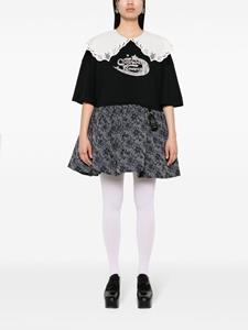 Chopova Lowena Mini-jurk met logoprint - Zwart