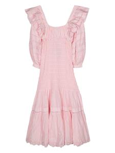 FARM Rio Midi-jurk met ruche - Roze