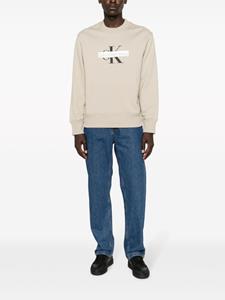 Calvin Klein Jeans Sweater met logoprint - Beige