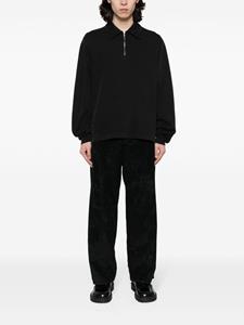 OUR LEGACY half-zip cotton sweatshirt - Zwart