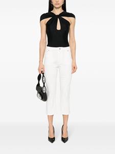 Mugler high-rise cropped jeans - Wit