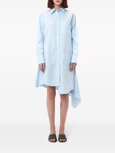 JW Anderson asymmetric cotton shirtdress - Blauw