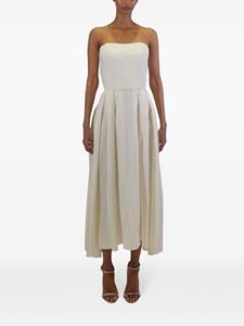 AZEEZA Ezra zijden midi-jurk - Beige