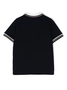 Moncler Enfant logo-appliqué polo shirt - Zwart