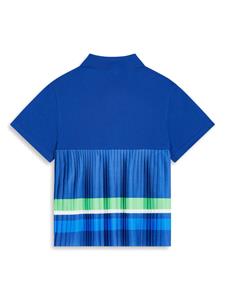 Lacoste colour-block pleated polo shirt - Blauw