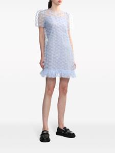 PushBUTTON Mini-jurk met strikdetail - Paars