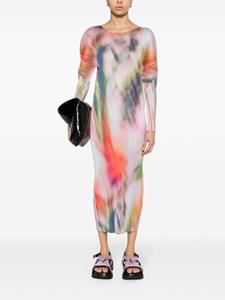 Pleats Please Issey Miyake Midi-jurk met print - Roze