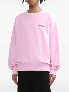 We11done Katoenen sweater met logoprint - Roze