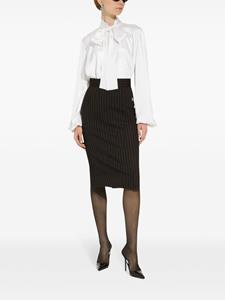 Dolce & Gabbana virgin wool-blend pinstripe midi skirt - Zwart