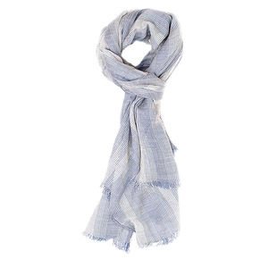 Tresanti Candido | scarf with whispie stripes | sky blue