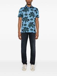 PS Paul Smith Poloshirt met bloemenprint - Blauw