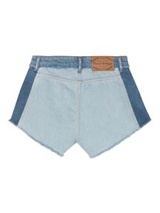 Chiara Ferragni Denim shorts met logopatch - Blauw