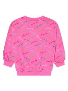 Nike Kids Sweater met logoprint - Roze