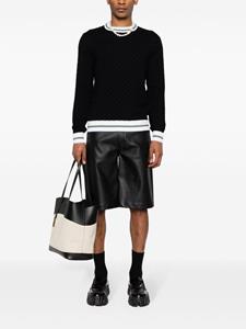 Versace Contrasto geruite trui - Zwart