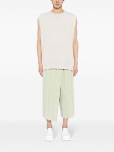 Homme Plissé Issey Miyake sleeveless cotton jumper - Wit