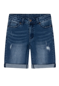Indian Blue Jongens korte jeans andy damaged medium blue