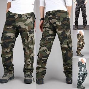 Bestnify apparel Heren camouflage casual broek groot formaat losse broek met meerdere zakken Bouwplaatsbroek Werkbroek Tactische broek