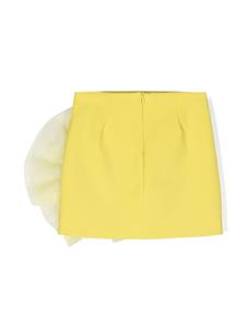 Elisabetta Franchi La Mia Bambina Mini-rok met ruches - Geel