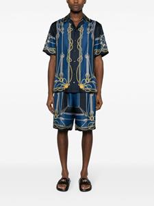 Versace Zijden shorts met print - Blauw