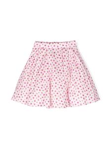 Simonetta bow-detail floral-print skirt - Roze