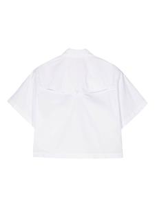 PINKO Katoenen blouse met vlakken en korte mouwen - Wit