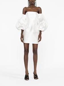 Solace London Mini-jurk met pofmouwen - Wit