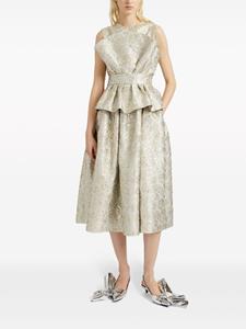 Erdem Midi-jurk met peplum taille - Beige