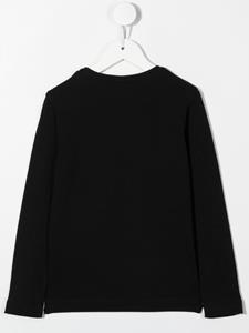 Monnalisa Sweater met logo van stras - Zwart