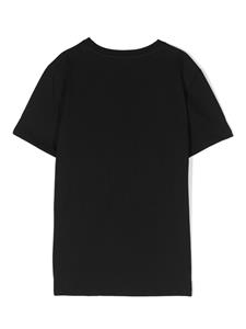 Balmain Kids Katoenen T-shirt met logoprint - Zwart