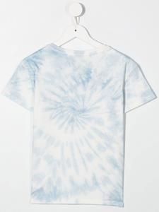 Woolrich Kids T-shirt met tie-dye logoprint - Blauw