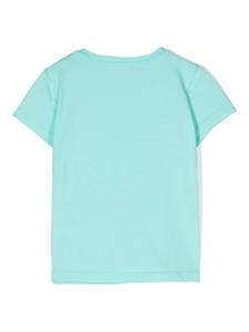 LIU JO T-shirt met logo van stras - Blauw