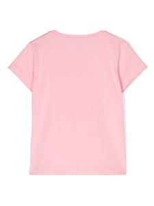 LIU JO T-shirt met logo van stras - Roze