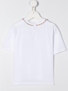 Dolce & Gabbana Kids T-shirt met halsketting - Wit