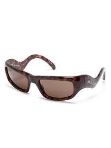 Balenciaga Eyewear Hamptons zonnebril met rechthoekig montuur - Bruin