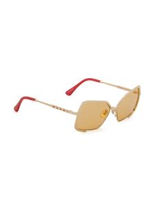 Marni x Retrosuperfuture Unila Valley zonnebril met rechthoekig montuur - Goud