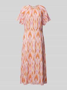 Comma Midi-jurk met all-over motief