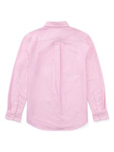 Ralph Lauren Kids Katoenen shirt met geborduurd logo - Roze