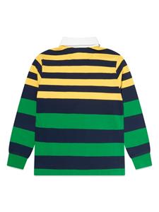 Ralph Lauren Kids striped cotton rugby shirt - Geel