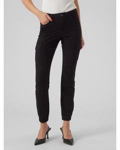 Vero Moda Slim-fit-Jeans Denim Jogger Pants Cargo Stoffhose Stretch Jeans VMIVY 6929 in Schwarz