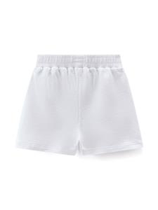 Woolrich Kids Katoenen shorts met geborduurd logo - Wit