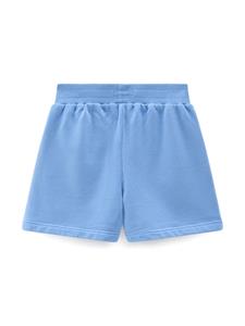 Woolrich Kids Katoenen shorts met geborduurd logo - Blauw