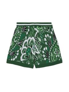 ETRO KIDS Shorts met bloemenprint - Groen