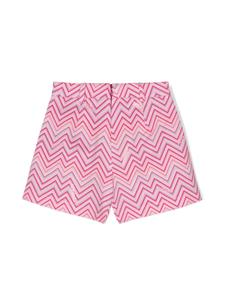 Missoni Kids Geplooide shorts - Roze