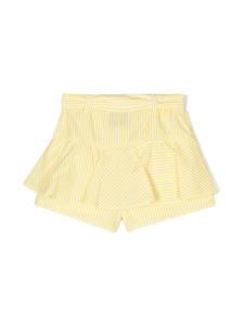 Ermanno Scervino Junior layered-design striped shorts - Geel