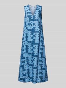 MaxMara Leisure Linnen jurk met grafisch all-over motief, model 'URLO'