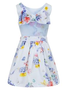 Lapin House Midi-jurk met bloemenprint - Wit